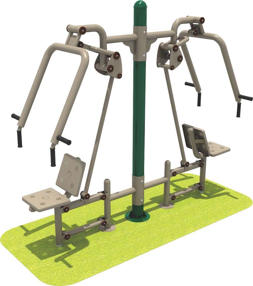 银河geg优越会运动健身器材 双人坐推器